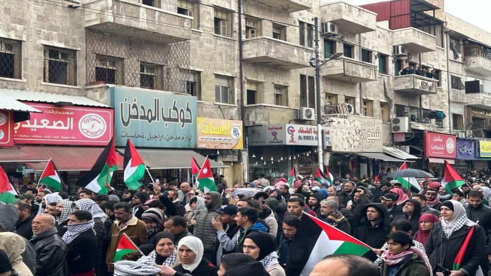 مسيرات حاشدة في الأردن نصرة لقطاع غزة وإسنادا له