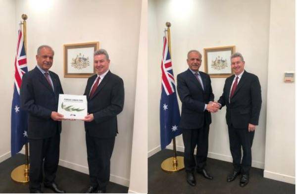 السفير الأسترالي لينش يستقبل السفير العجلوني