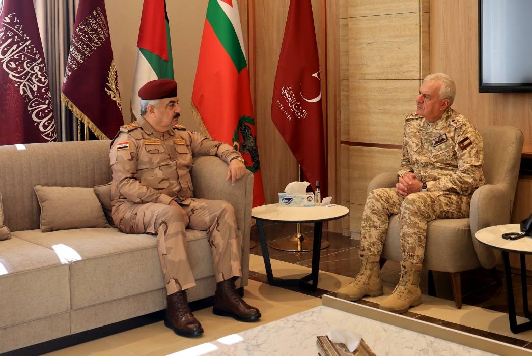 اللواء الركن الحنيطي يستقبل معاون رئيس أركان الجيش العراقي...صور