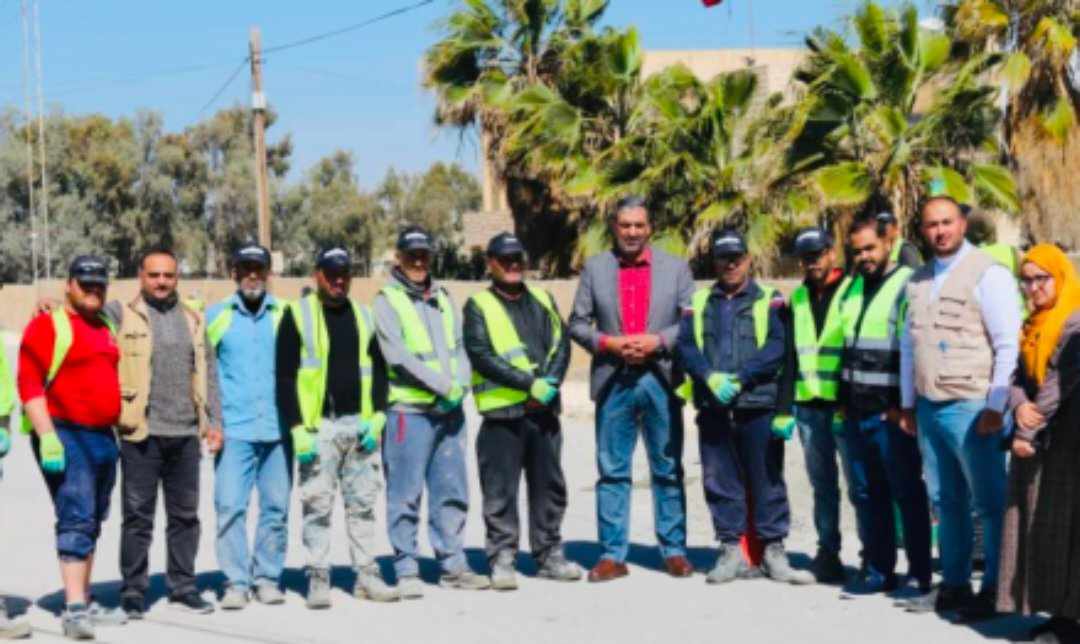 العوضات يتابع اعمال مشروع صيانة المدارس في الظليل الممول من البنك الالماني