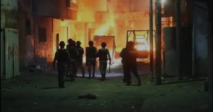 مشاهد من أعمال شغب سيطرت عليها قوات الدرك في مخيم البقعة مساء السبت ..فيديو