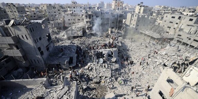 المكتب الإعلامي بغزة: الاحتلال قصف مدرستين ومسجدين وسوقين مكتظَّين ما أسفر عن ارتقاء 20 شهيداً