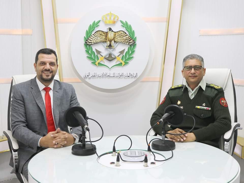إذاعة الجيش العربي تستضيف المقدم  القاضي العسكري علي الشوابكة