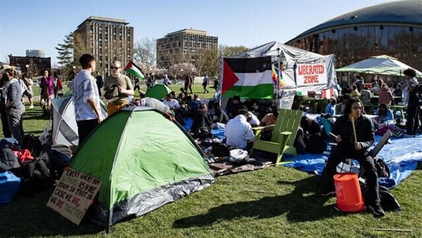 استمرار الاحتجاجات المؤيدة للفلسطينيين في الجامعات الأمريكية