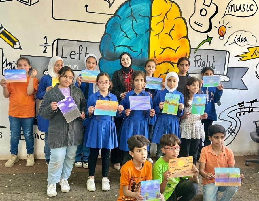 نادي الابداع والابتكار  بالتعاون مع مديرية ثقافة جرش ينفذ ورشة فنية