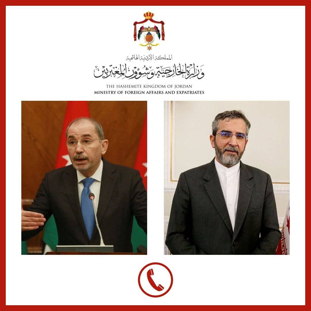 الصفدي ينقل تعازي الملك للقائم بأعمال وزير الخارجية الإيراني