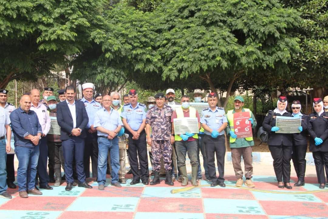 حملة النظافة لحديقة إعمار إربد.