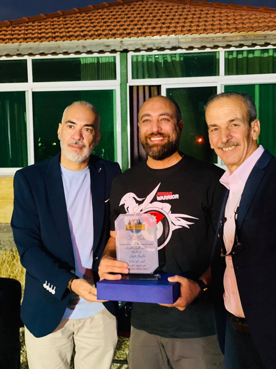 الجمعية الأردنية لرياضة الصيد تكرم شركائها من الرعاة الرسميين والاعلاميين والفائزين بمسابقة الرماية  في نشاط سيل الحسا العلوي.
