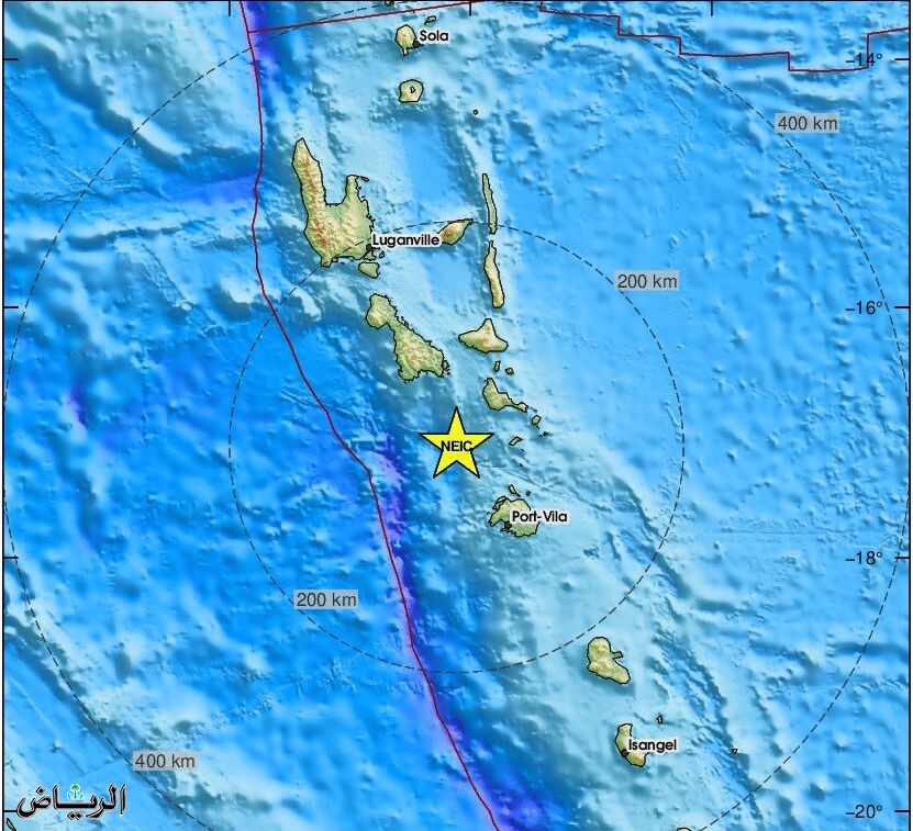 زلزال بقوة 6#44;3 درجات يضرب قبالة أرخبيل فانواتو