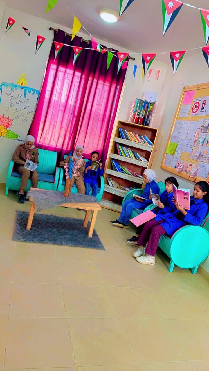 افتتاح ركن مكتبة مدرسة فيصلية الجيزة الأساسية المختلطة: إنجاز ضمن مشروع سنبلة لإعادة التدوير...صور