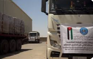 عبور 120 شاحنة أردنية إلى غزة خلال أسبوع
