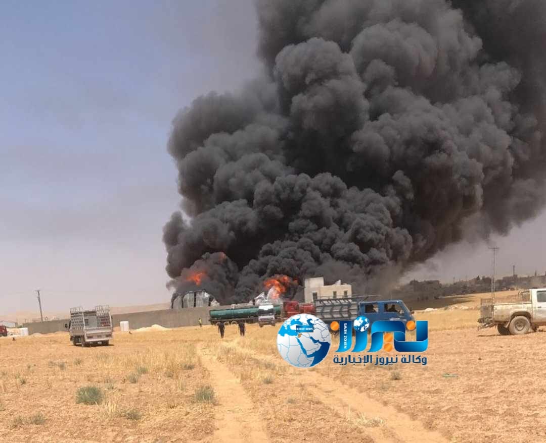 حريق ضخم في مصنع  بلواء الموقر...صور وفيديو