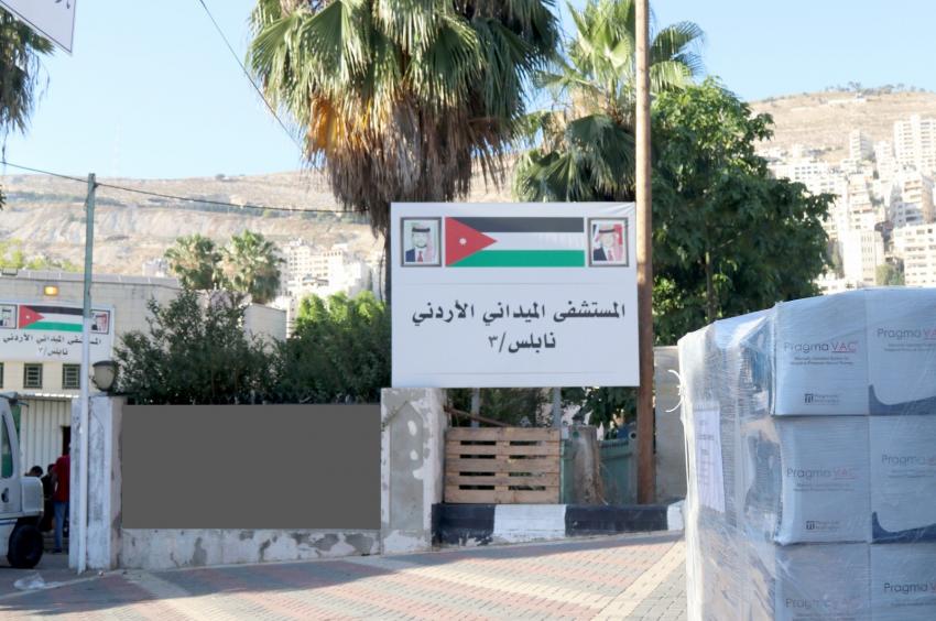 وصول طواقم الميداني الأردني نابلس 3 ترافقها شاحنات مساعدات