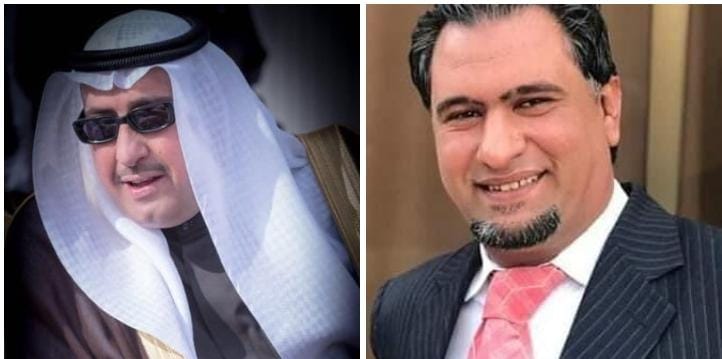 المستشار  الاميري في الديوان الكويتي الشيخ فيصل الحمود الصباح  يعزي عمر الحجاج بوفاة ابن عمه .