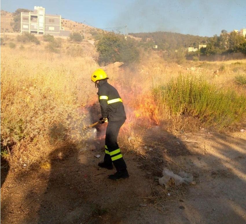 إخماد حرائق في البلقاء وجرش وعجلون وعمّان