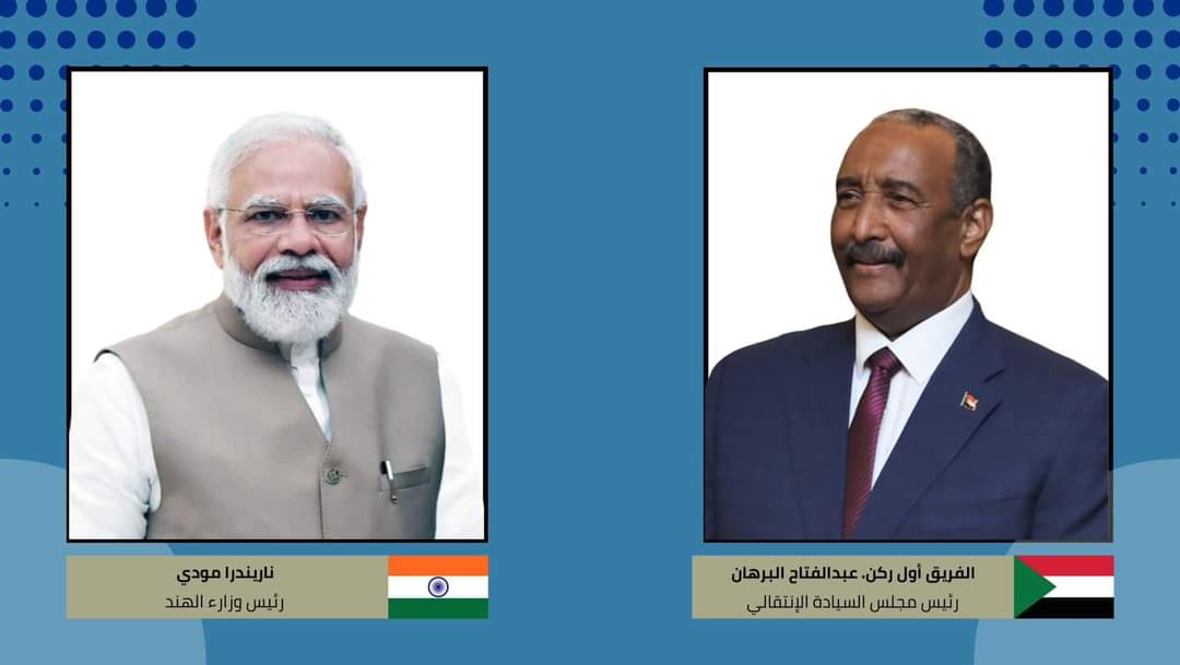 برهان يبعث برقية تهنئة  لرئيس الوزراء الهندي ناريندرا مودي بمناسبة إعادة انتخابه لفترة رئاسية جديدة