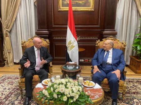 الفايز يلتقي رئيس مجلس الشيوخ المصري