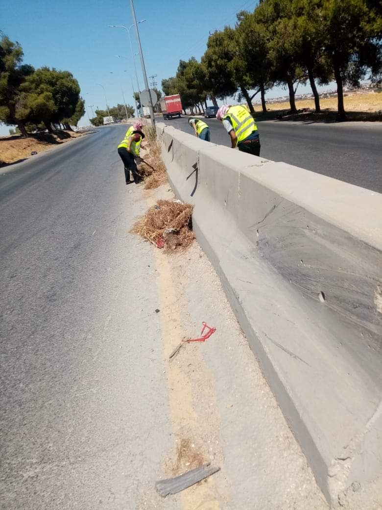 مجلس الخدمات المشتركة لمحافظة مادبا ينفذ حملة نظافة لإزالة الأنقاض والنفايات