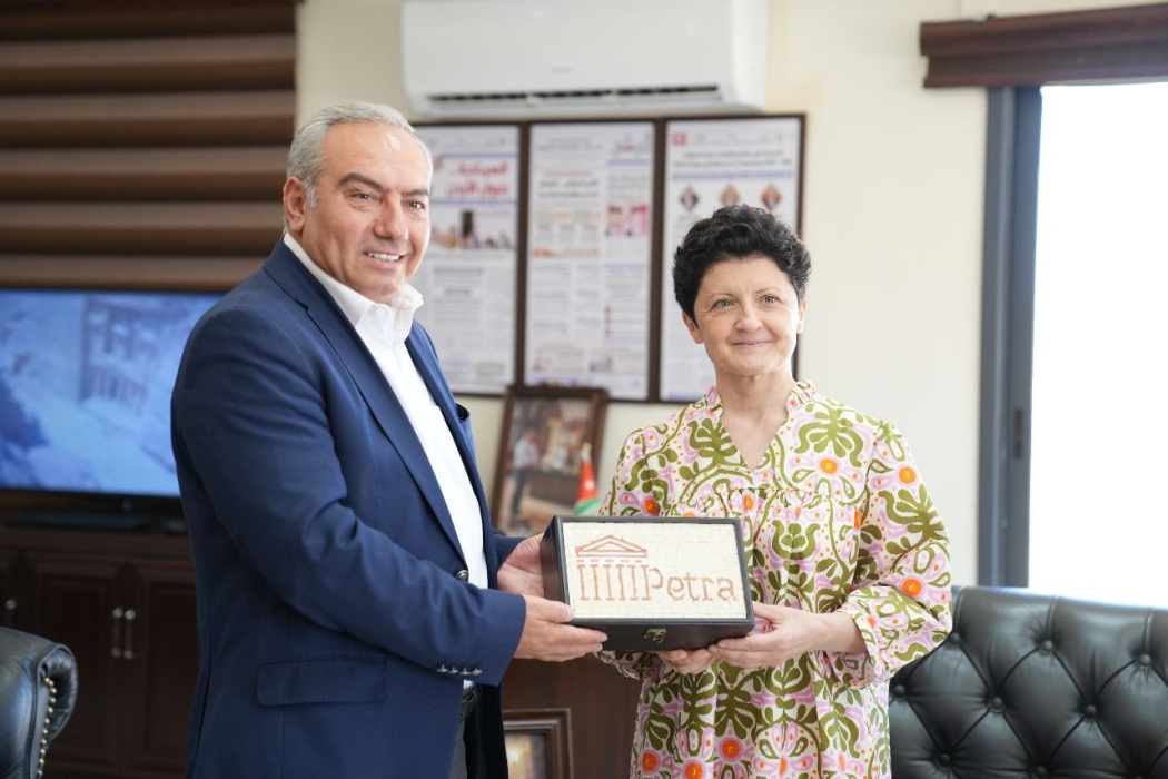 البريزات يستقبل نائب رئيس الوزراء وزيرة الثقافة والرياضة الجورجية في البترا