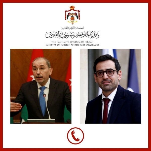 وزير الخارجية يجري اتصالا هاتفيا مع نظيره الفرنسي