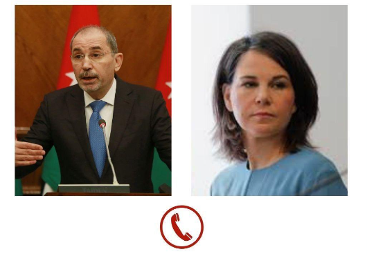 الصفدي ونظيرته الألمانية يحثان على إنهاء الكارثة الإنسانية في غزة