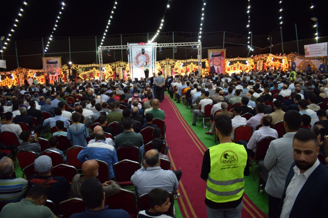 الالاف من أهالي اربد يشاركون في مهرجان مهيب لدعم ومؤازرة المرشح الدكتور شاهر الشطناوي