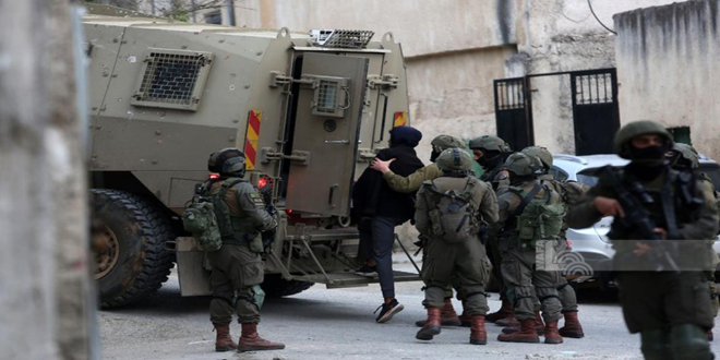 Occupation forces arrest 36 Palestinians in different areas#44; West Bank