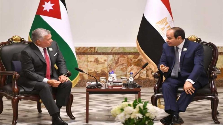 King#44; Egypt president discuss dangerous developments in West Bank#44; Gaza