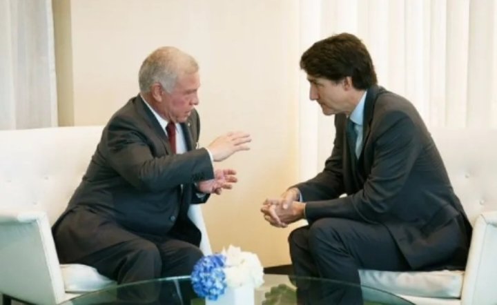 الملك عبدالله الثاني يعقد لقاء مع رئيس الوزراء الكندي جاستن ترودو