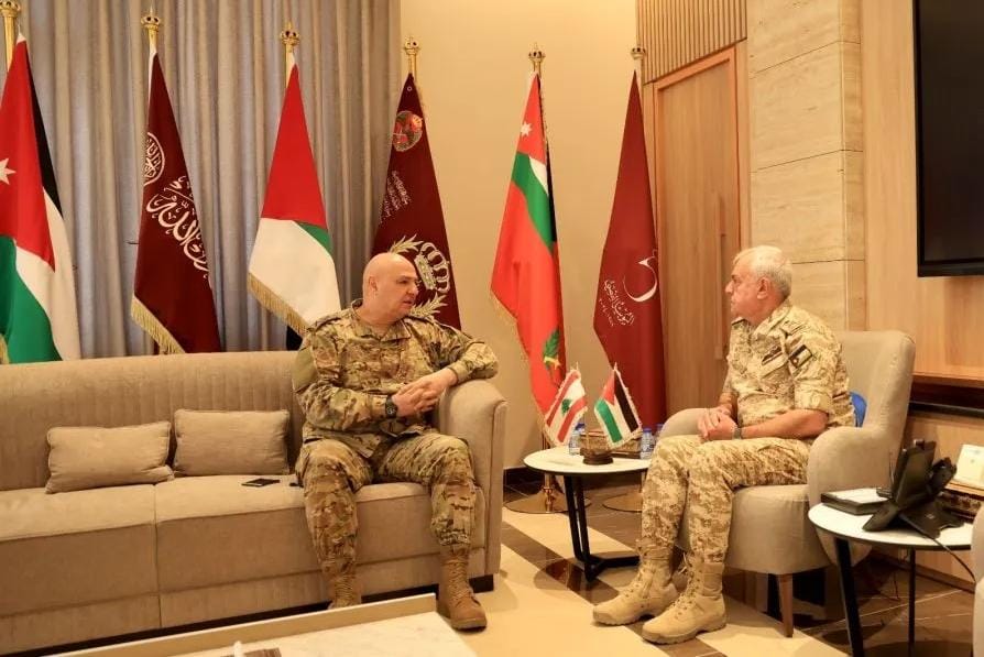 الحنيطي يستقبل قائد الجيش اللبناني العماد جوزيف عون