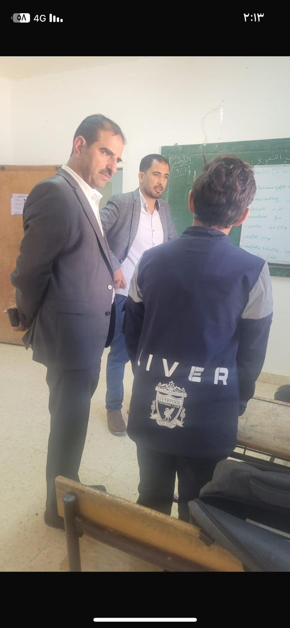 السكارنة يقوم بزيارة تفقدية لمدارس لواء الجيزة