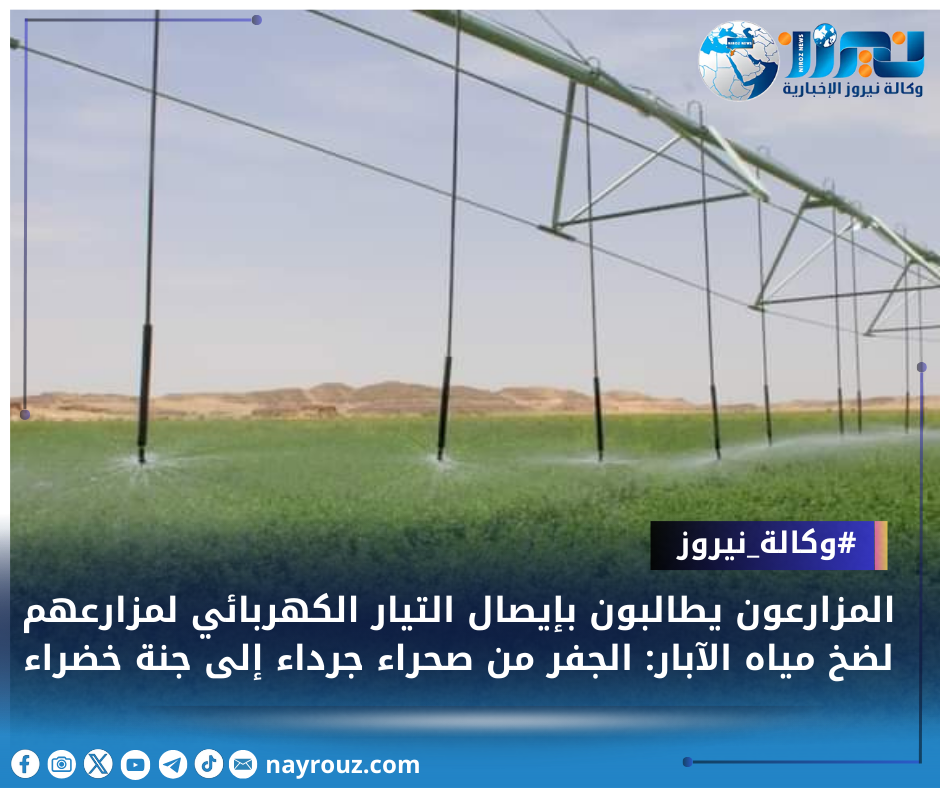 المزارعون يطالبون بإيصال التيار الكهربائي لمزارعهم لضخ مياه الآبار: الجفر من صحراء جرداء إلى جنة خضراء