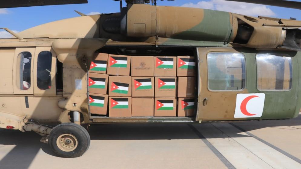 Jordan sends first helicopterborne aid to Gaza Strip