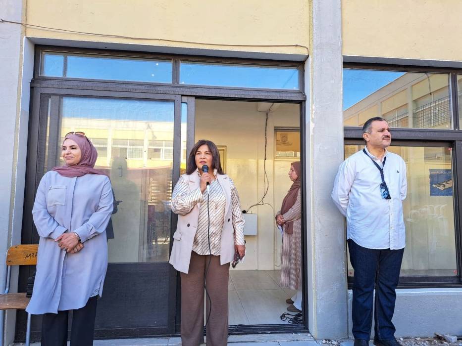 العجارمة ترعى فعاليات الطابور الصباحي في مدرسة البيادر المهنية الثانوية للبنات