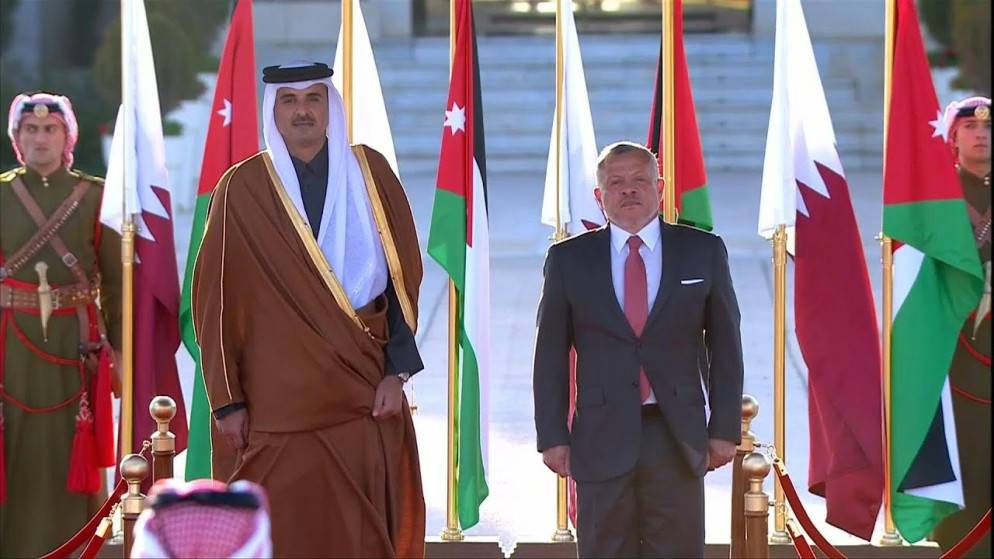 أمير دولة قطر يزور الأردن اليوم الأربعاء