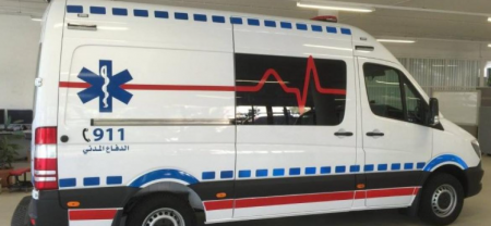 10 إصابات بانقلاب حافلة طلاب صغيرة في الياسمين