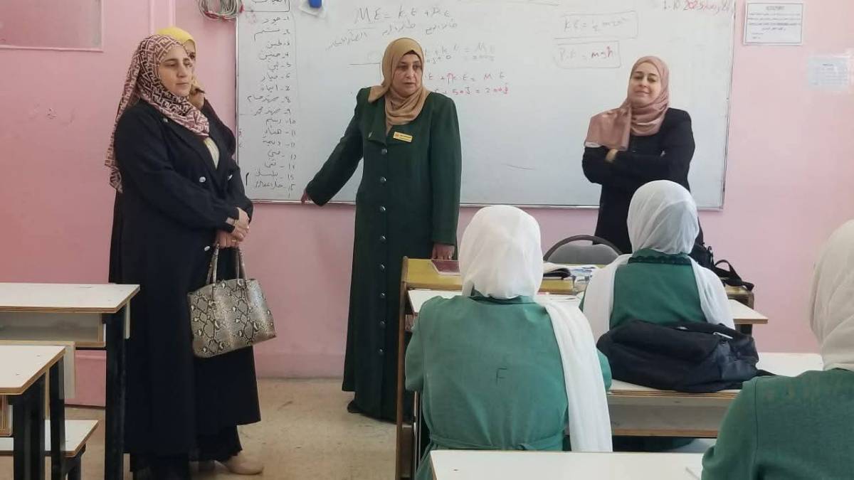 المصري تتفقد مدرستي حوفا الثانوية للبنات وأبو عبيدة عامر بن الجراح