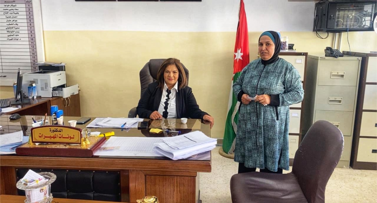 مدير التربية والتعليم للواء وادي السير تتفقد سير العمل في مدرسة أم حبيبة الثانوية للبنات