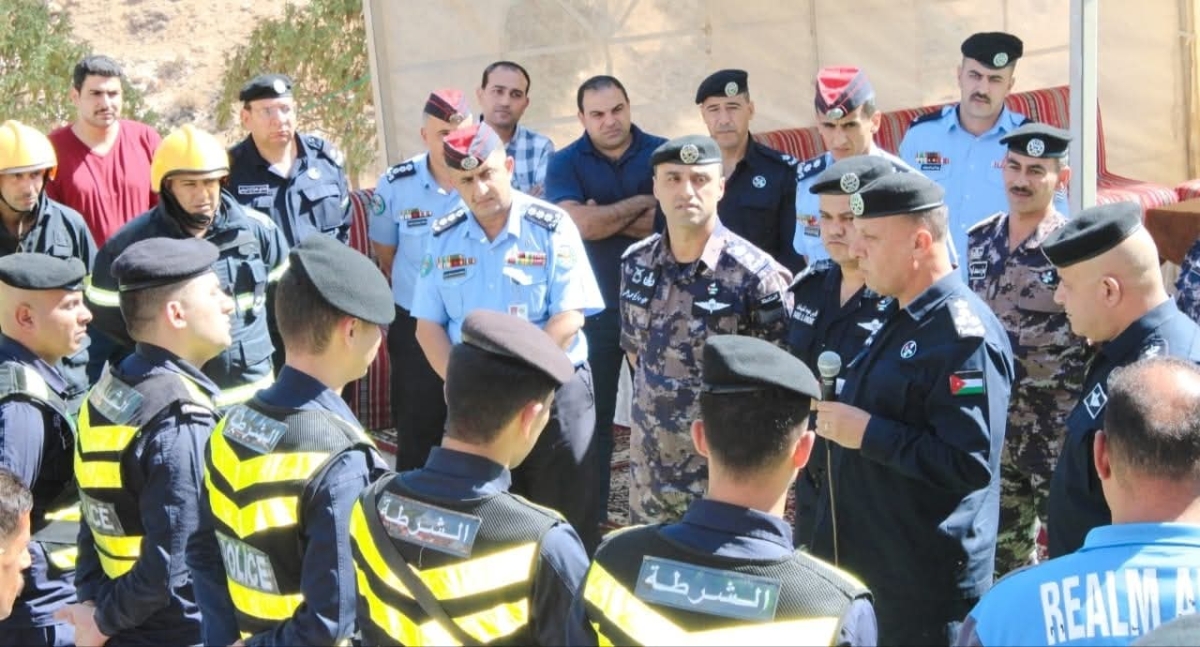 تمرين وهمي في مديرية شرطة محافظة جرش...صور