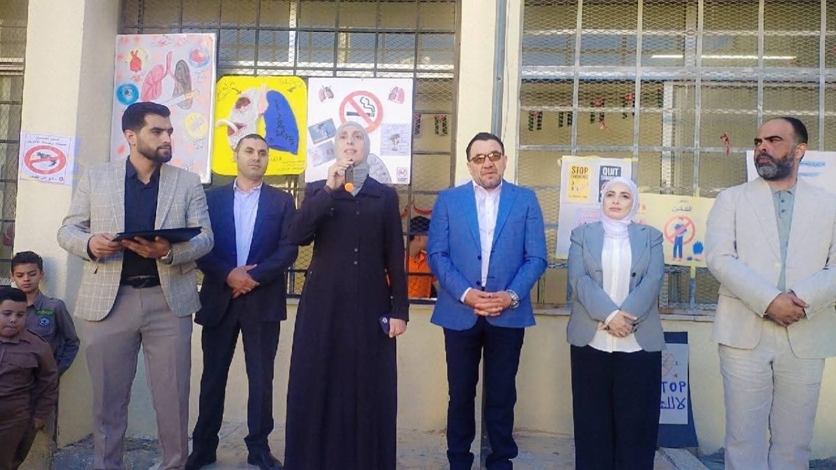 الطهراوي ترعى الفعالية التوعوية لمكافحة التدخين وتكرم أصحاب مبادرة مدرستنا مسؤوليتنا