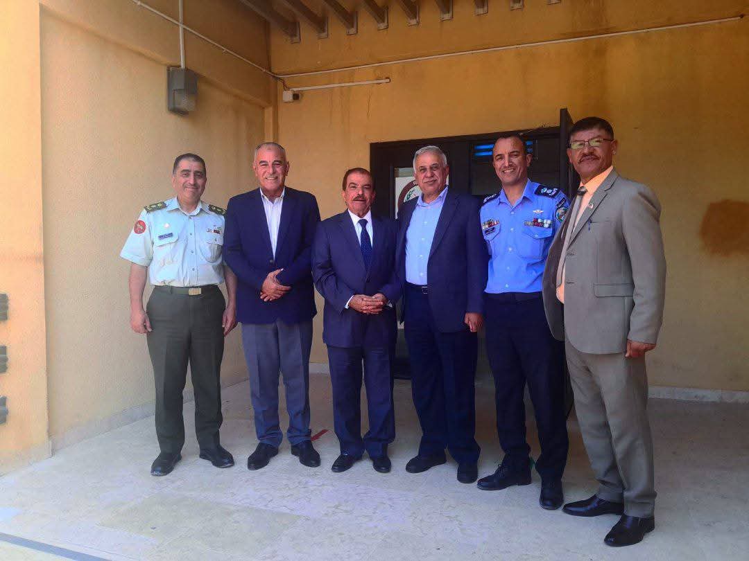 أبو عناب يستقبل الفريق المتقاعد غازي الطيب في مقر شركة الصخرة للخدمات والاستشارات الأمنية