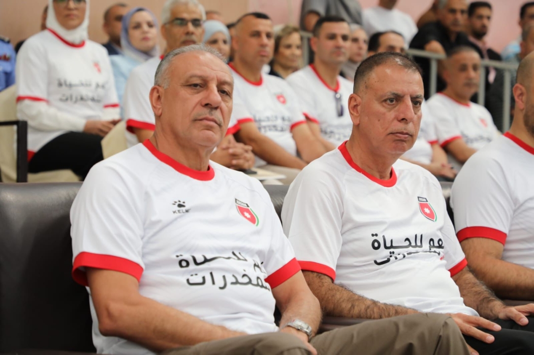 وزير الداخلية ومدير الأمن العام يشهدان اطلاق حملة “ نعم للحياة ....لا للمخدرات” بمباراة ودّية في جامعة اليرموك ...صور