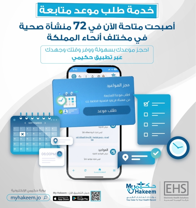 الحوسبة الصحية: توسيع خدمة طلب موعد متابعة لتغطي 72 منشأة صحية في المملكة