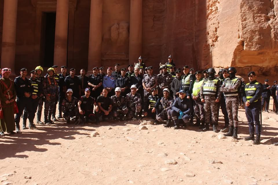 تمرين وهمي للتعامل مع السيول داخل الموقع الأثري في البترا