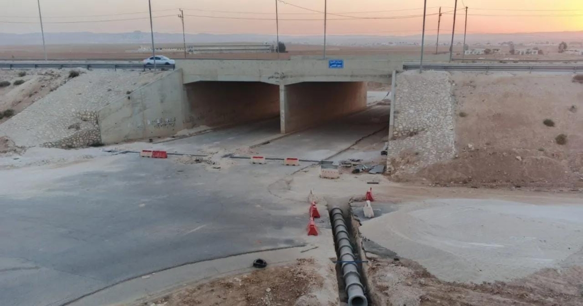 60  نسبة الإنجاز بمشروع إعادة تأهيل نفق حوشا بالمفرق