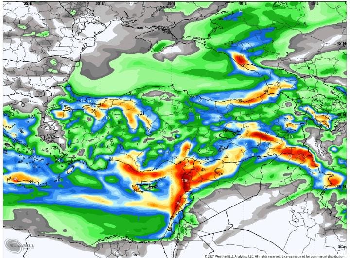 منخفض جوي مصحوب بأمطار يصل شرق المتوسط .. هل سيصل الاردن؟
