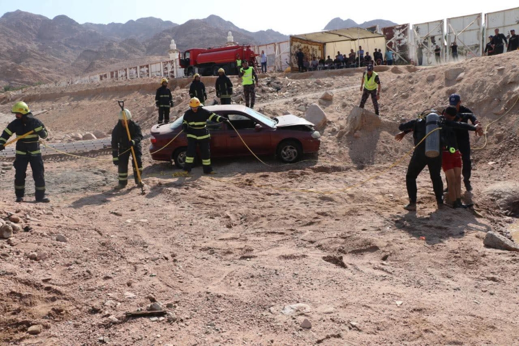 تمرين وهمي في مديرية شرطة محافظة العقبة...صور