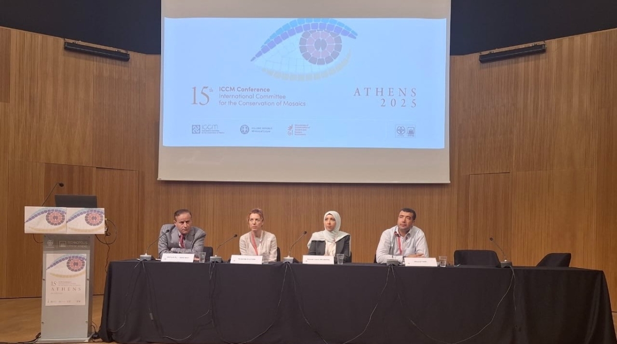 جامعة فيلادلفيا تشارك في مؤتمر دولي للمحافظة على الفسيفساء  في أثينا