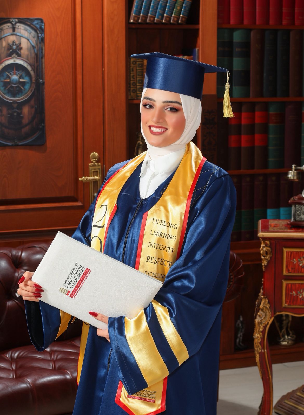 زهيرة الظاهر تتخرّج بامتياز من الأكاديمية الملكية لفنون الطهي… وأمها سماح أبو خلف تحتفي بالإنجاز