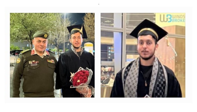 أحر التهاني وأجمل التبريكات من العقيد الدكتور علاء الطوالبة إلى الطبيب المتألق أدهم السلايمة